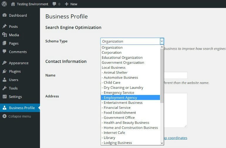 Business Profile Schema Markup
