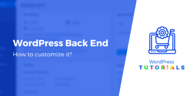 customize wordpress back end