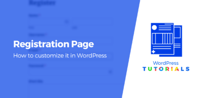 customize wordpress registration page