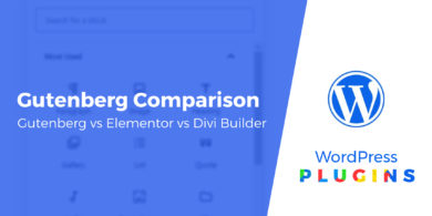 Gutenberg block editor vs Elementor vs Divi Builder