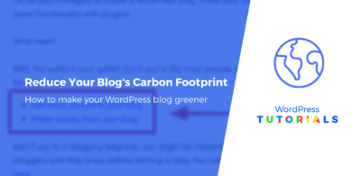 Reduce the carbon footprint of your WordPress blog