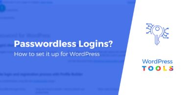 WordPress Passwordless login