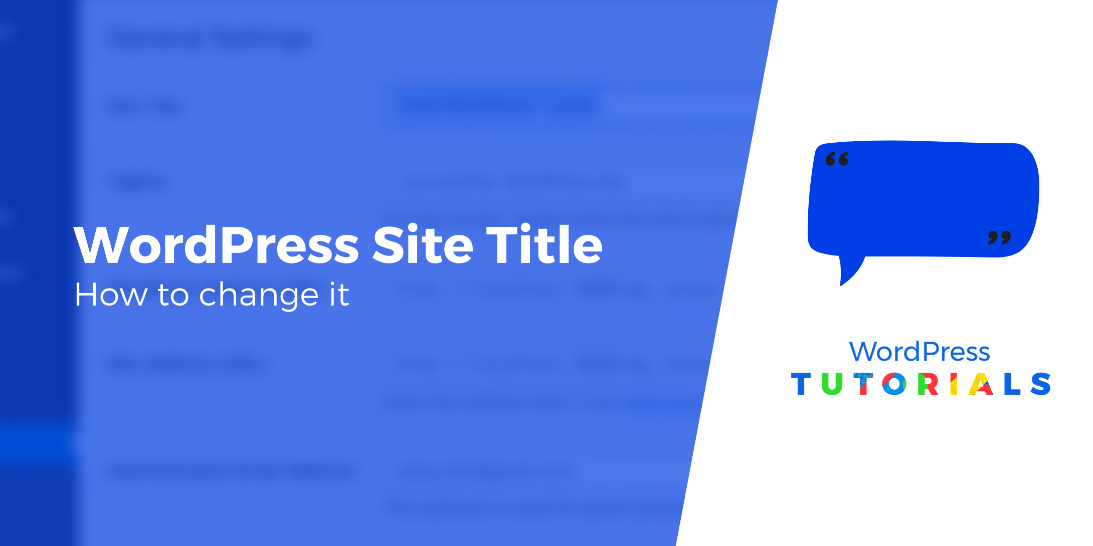 WordPress site title