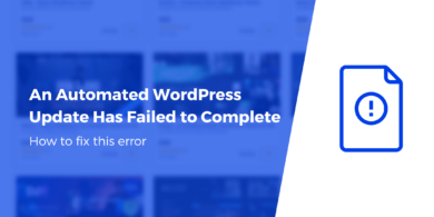 an automated wordpress update has failed to complete