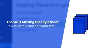 the theme is missing the style css stylesheet
